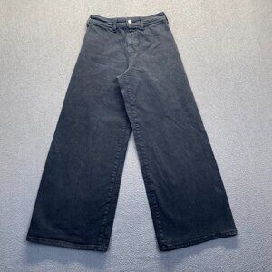 Universal Thread Women’s Black High Rise Wide Leg Cotton Denim Jeans Size 4